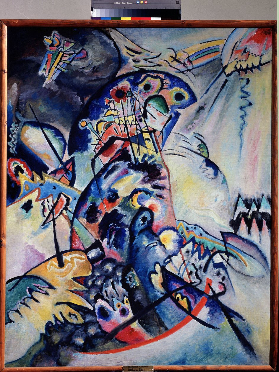 ""Blå kam"" målning av Vassily Kandinsky (eller Wassily Kandinsky eller Kandinskyj av Wassily Kandinsky