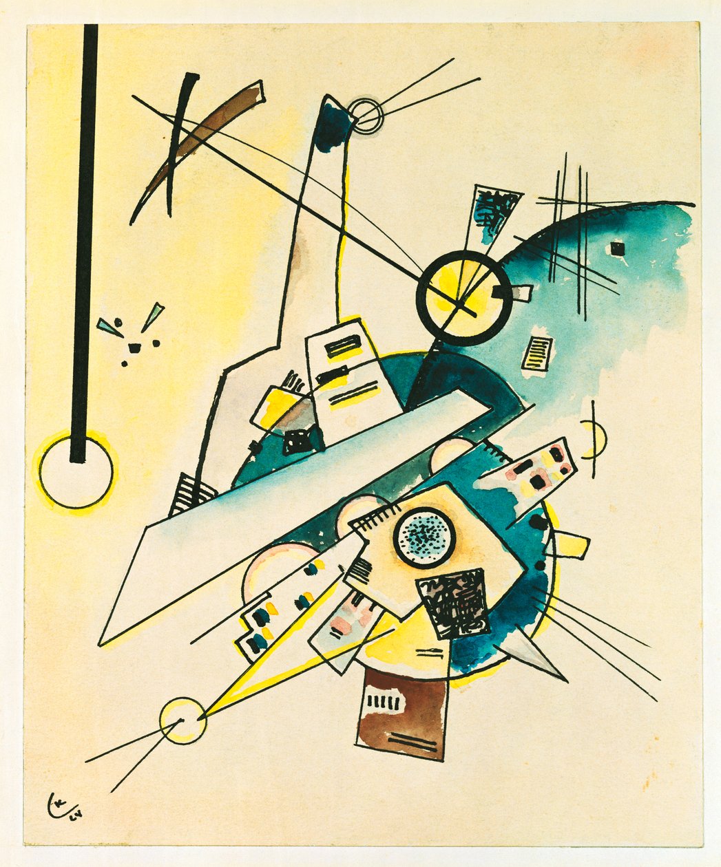 Komposition (bläck och akvarell på papper) av Wassily Kandinsky