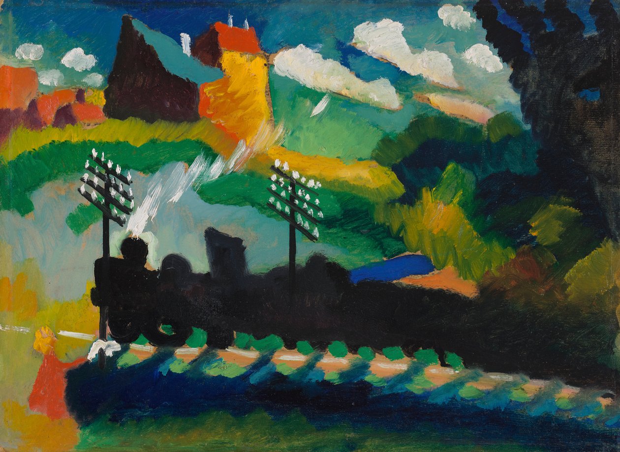 Järnväg nära Murnau av Wassily Kandinsky