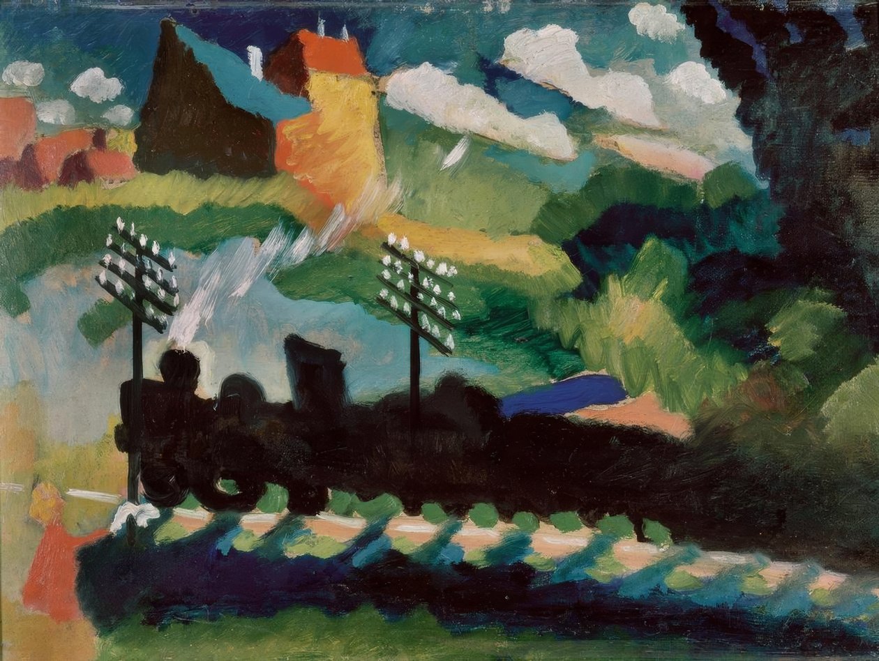 Järnväg nära Murnau av Wassily Kandinsky