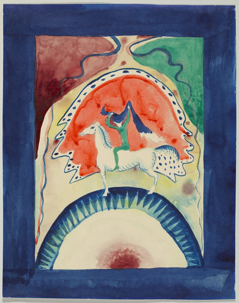 Utkast till omslaget till almanackan "Der Blaue Reiter" av Wassily Kandinsky