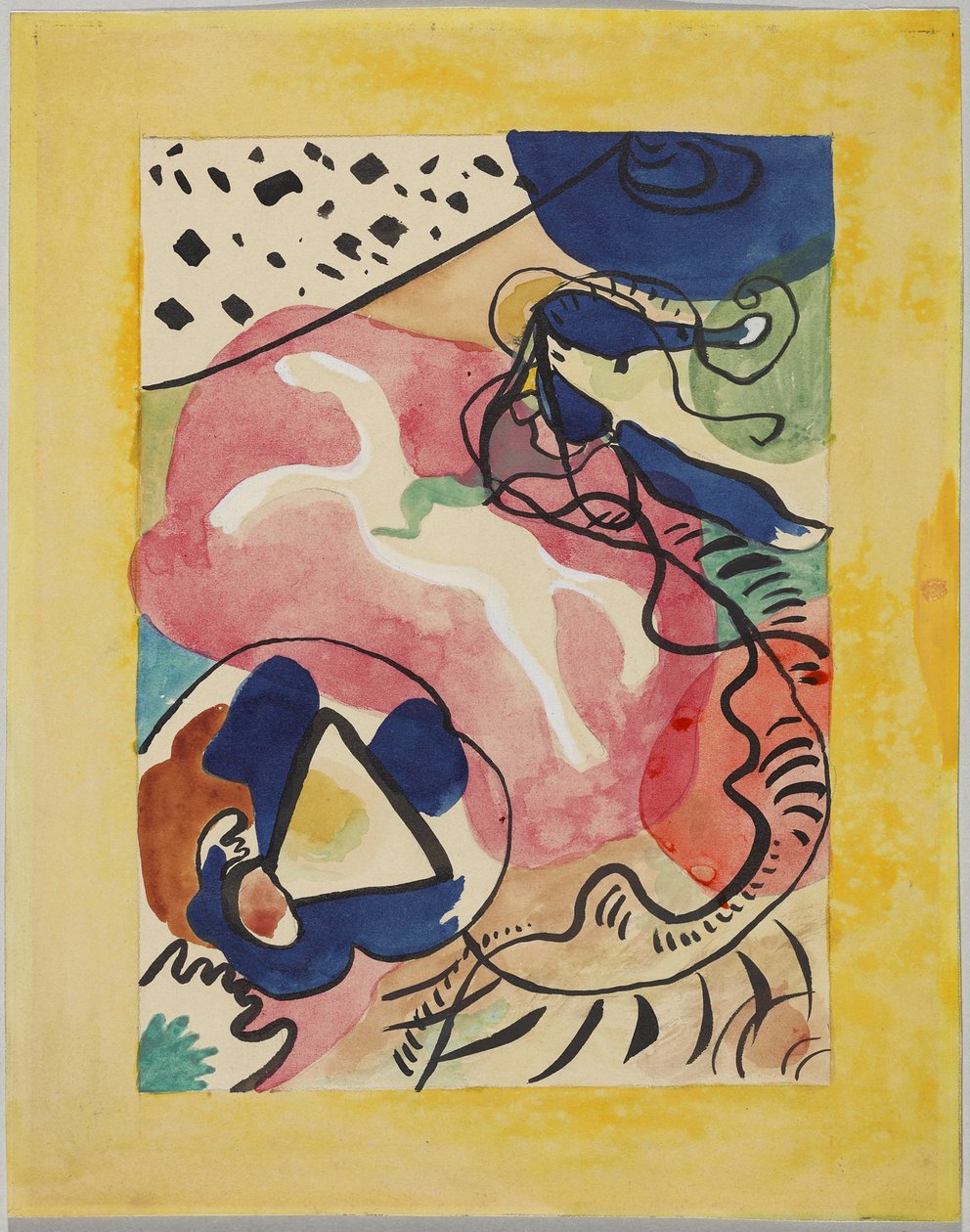 Utkast till omslaget till almanackan "Der Blaue Reiter" av Wassily Kandinsky