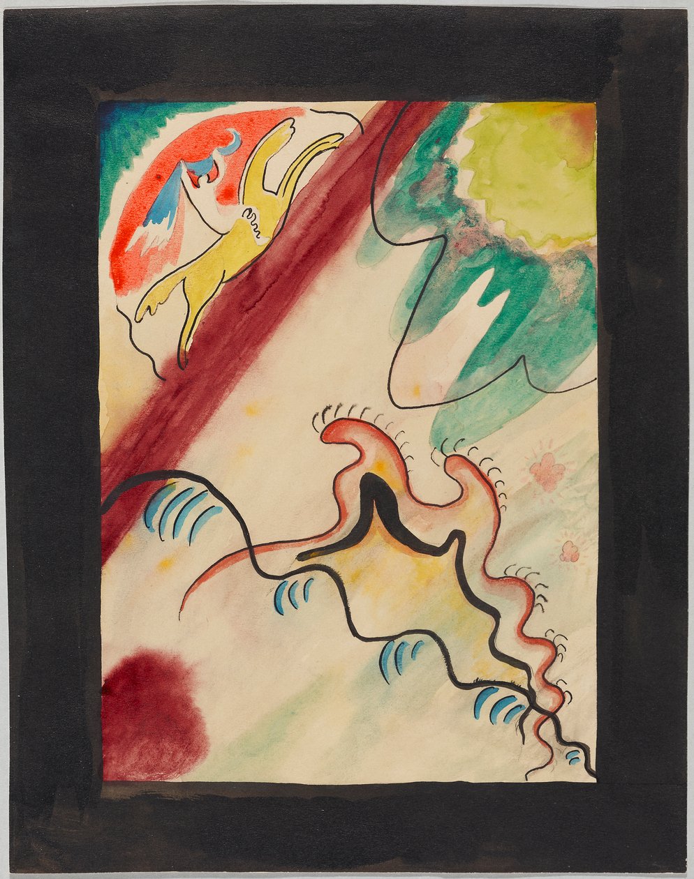 Utkast till omslaget till almanackan ”Der Blaue Reiter” av Wassily Kandinsky