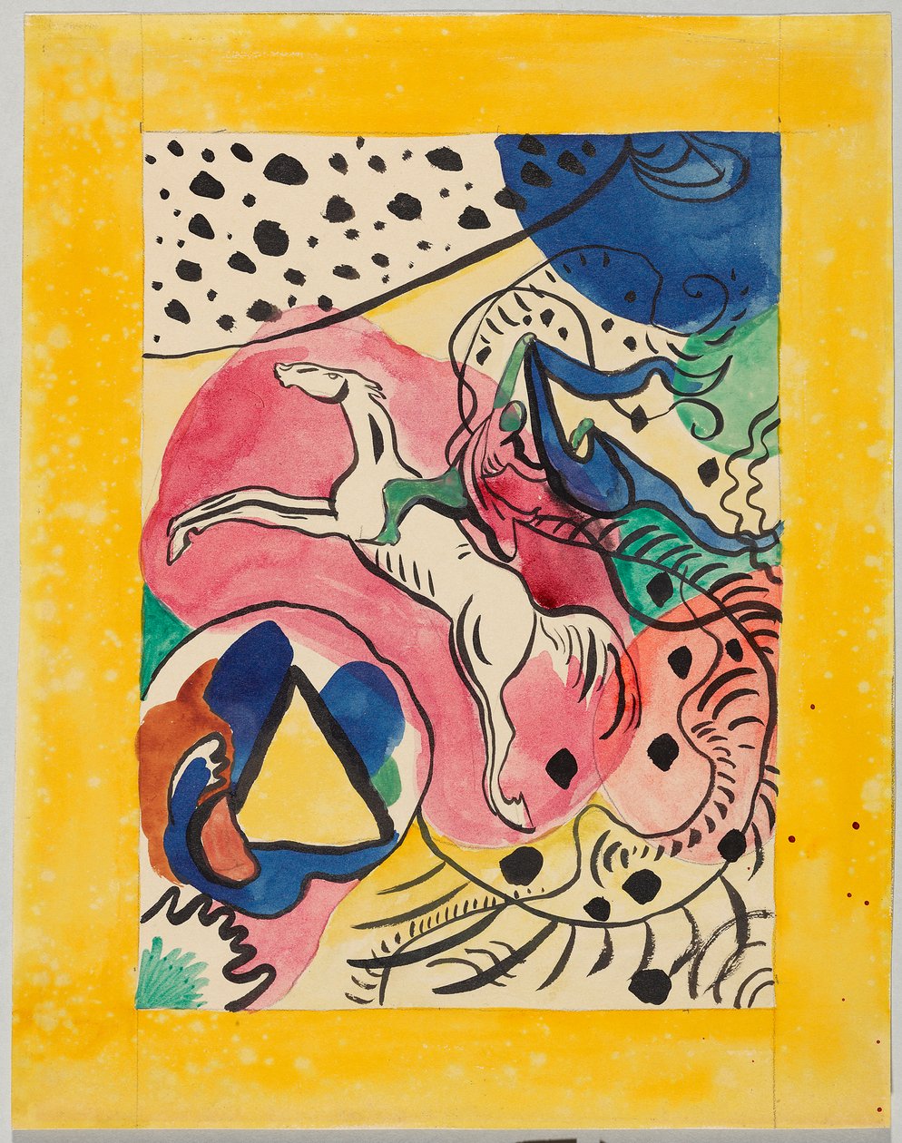 Utkast till omslaget till almanackan ”Der Blaue Reiter” av Wassily Kandinsky