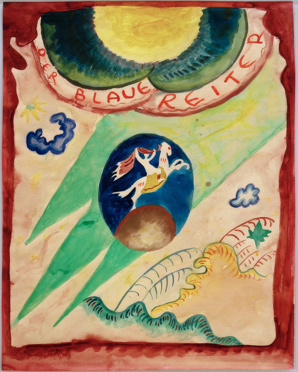 Design för omslaget till Almanac Der Blaue Reiter av Wassily Kandinsky