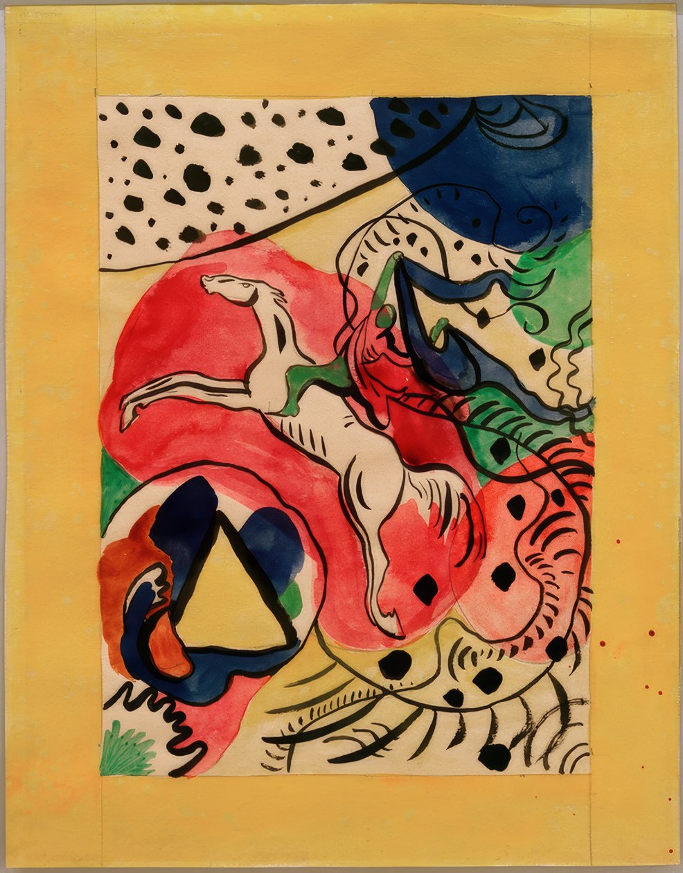 Design för omslaget till Almanac Der Blaue Reiter av Wassily Kandinsky