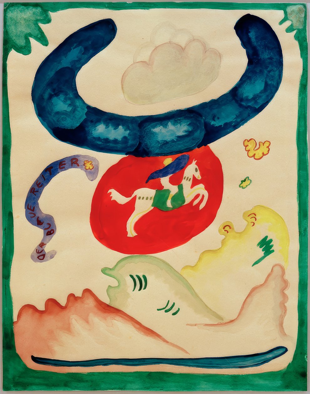 Design för omslaget till Almanac Der Blaue Reiter av Wassily Kandinsky