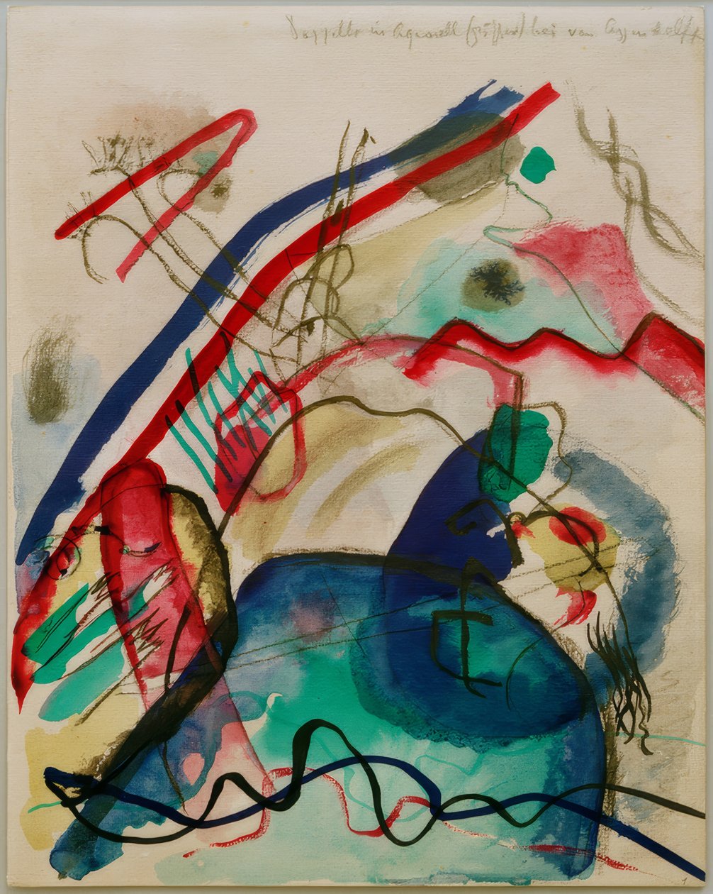 Utkast till bild med vit kant av Wassily Kandinsky