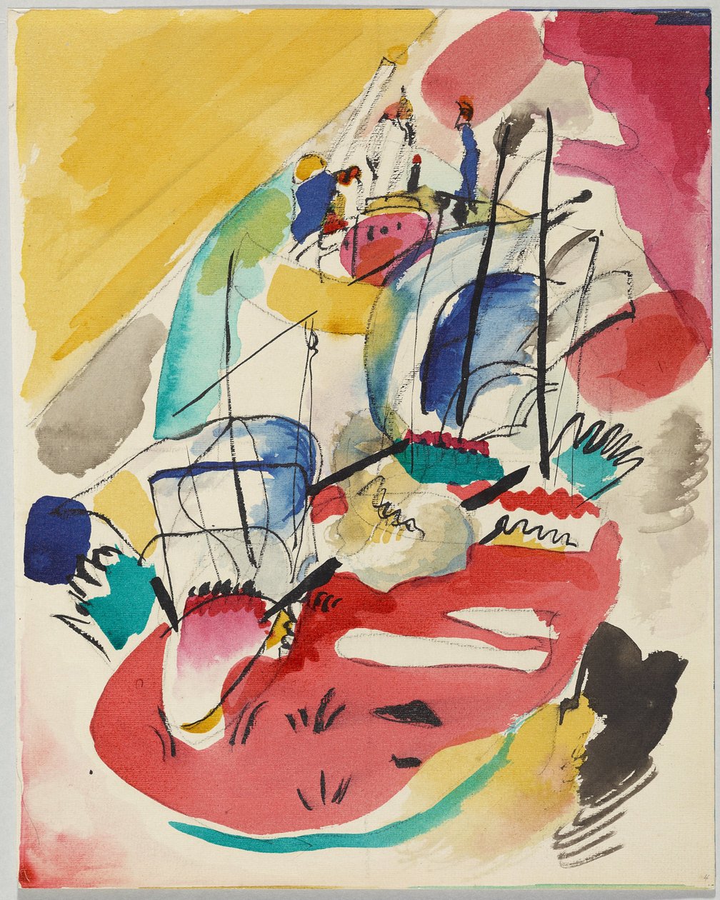 Utkast till "Improvisation 31 (Naval Battle)" av Wassily Kandinsky