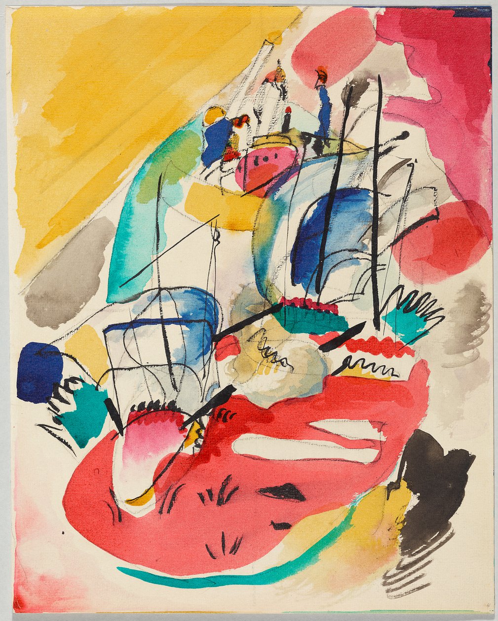 Skiss till "Improvisation 31 (Sjöslag)" av Wassily Kandinsky