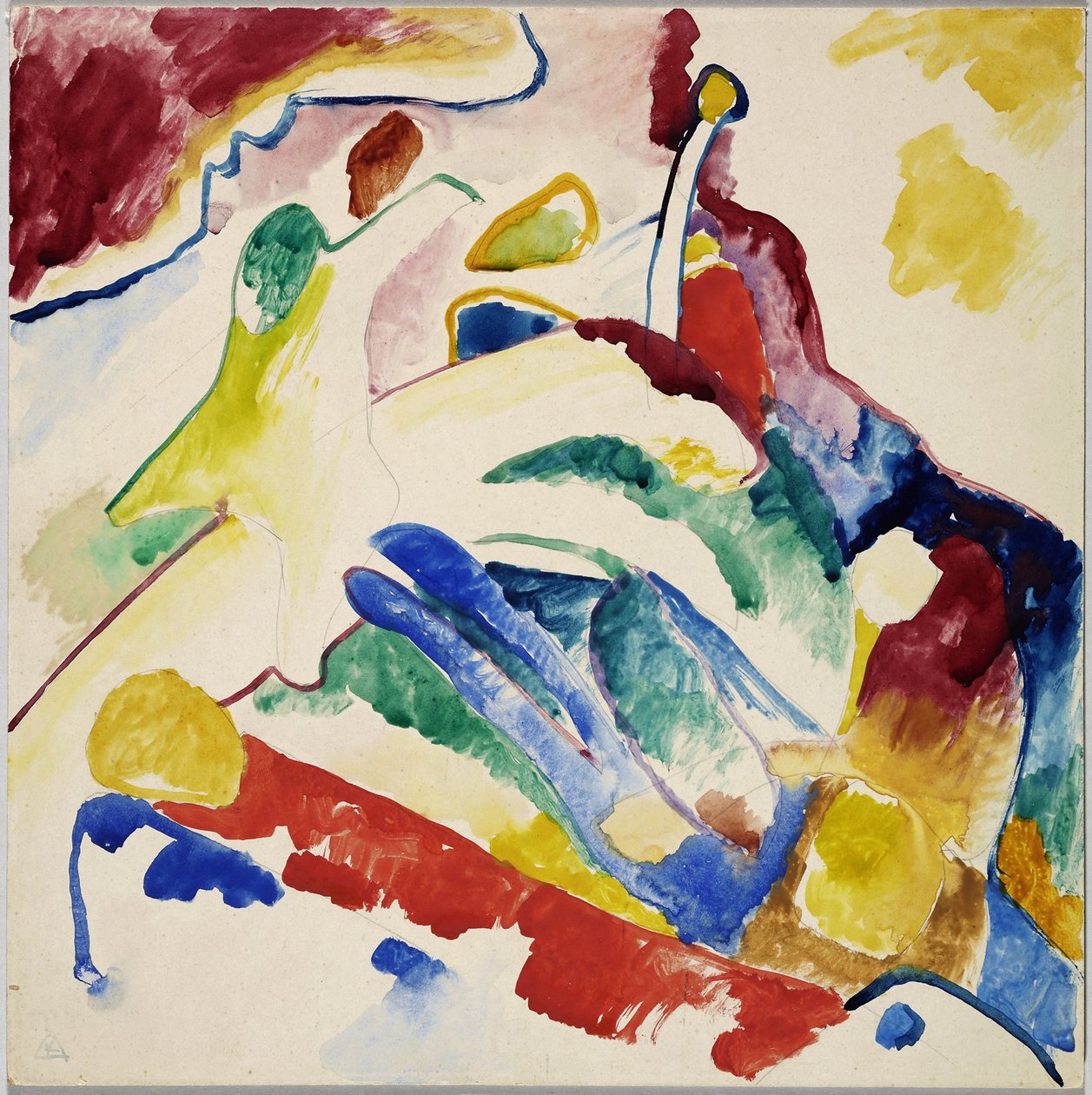 Utkast till "Composition II" av Wassily Kandinsky