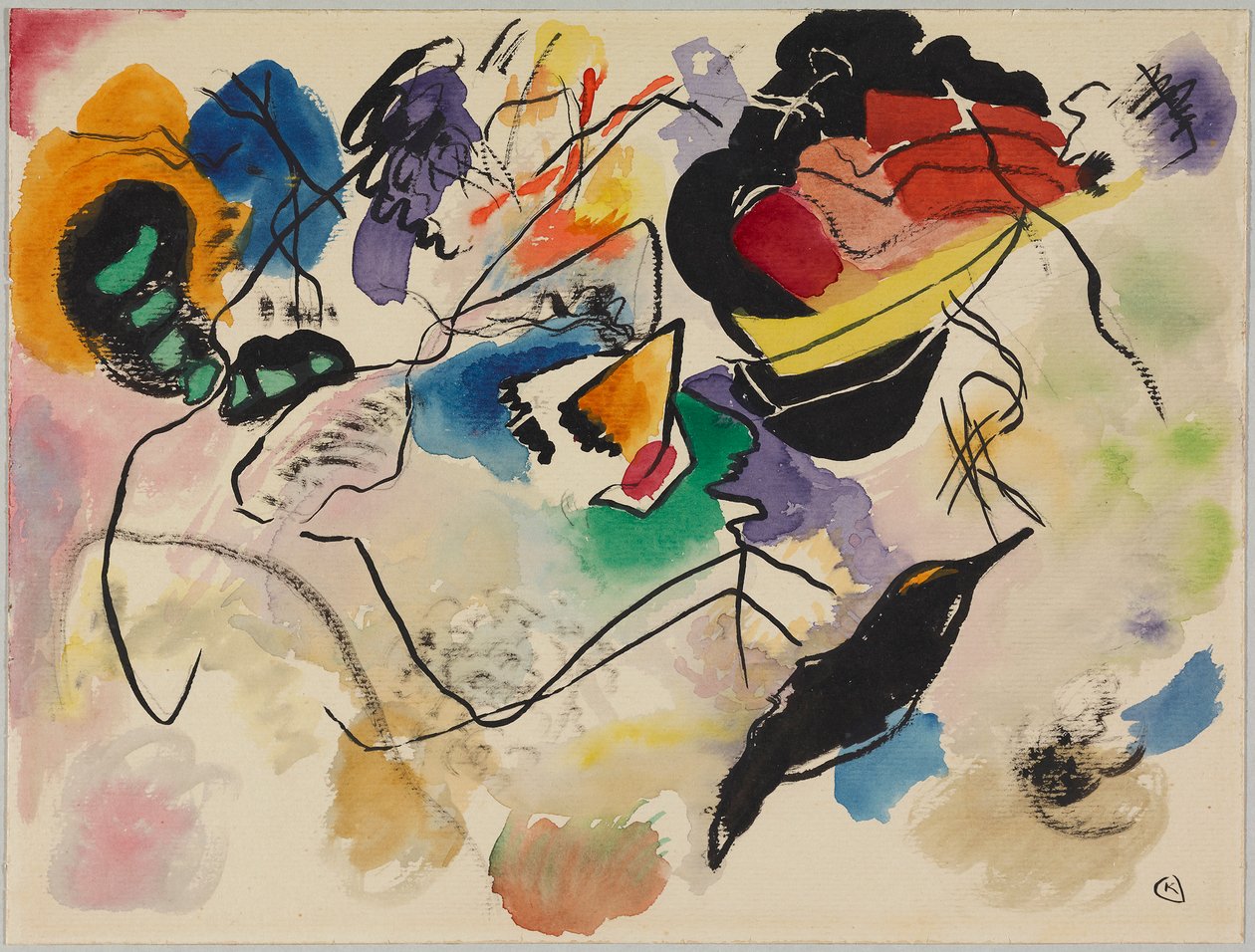 Utkast till "Komposition VII" av Wassily Kandinsky