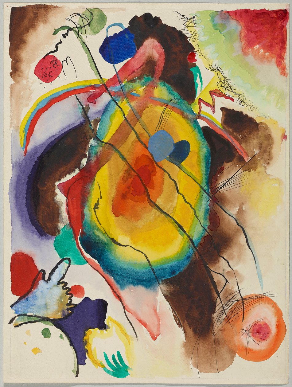 Skiss till en väggmålning för Edwin R. Campbell av Wassily Kandinsky