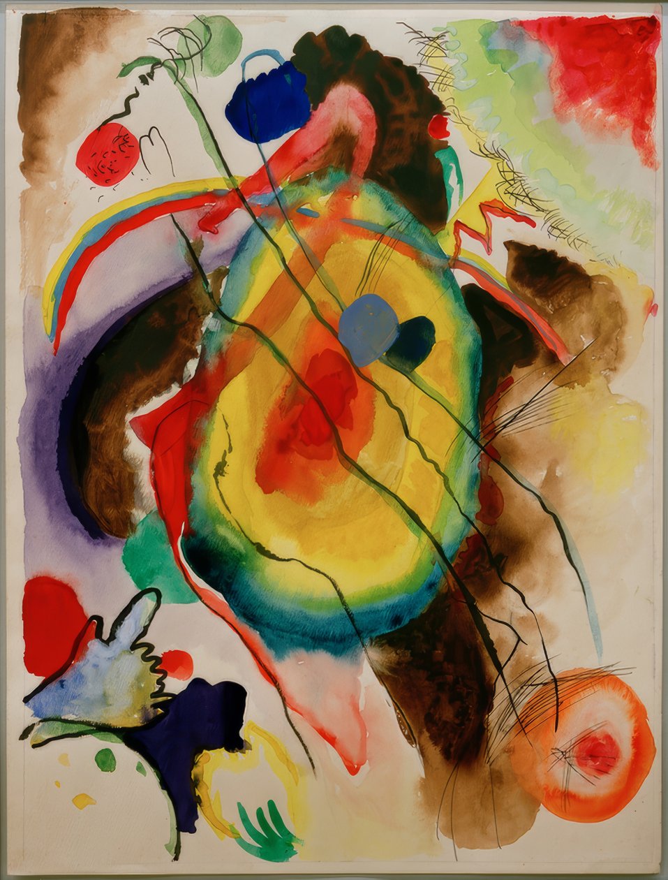 Design för en väggmålning för Edwin R. Campbell av Wassily Kandinsky