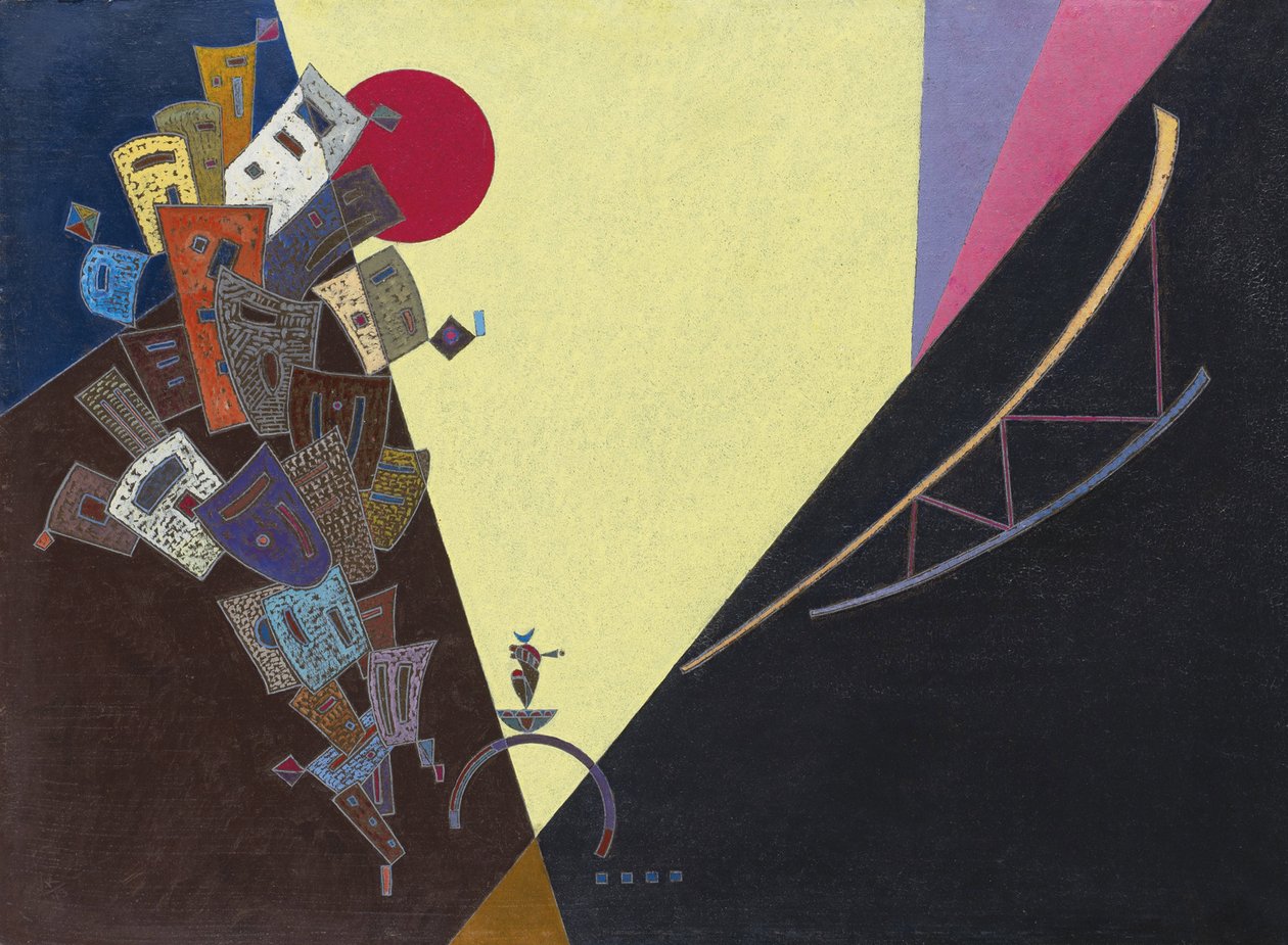 ""Epanouissement"" Målning av Vassily Kandinsky (eller Wassily Kandinski eller Kandinskij av Wassily Kandinsky