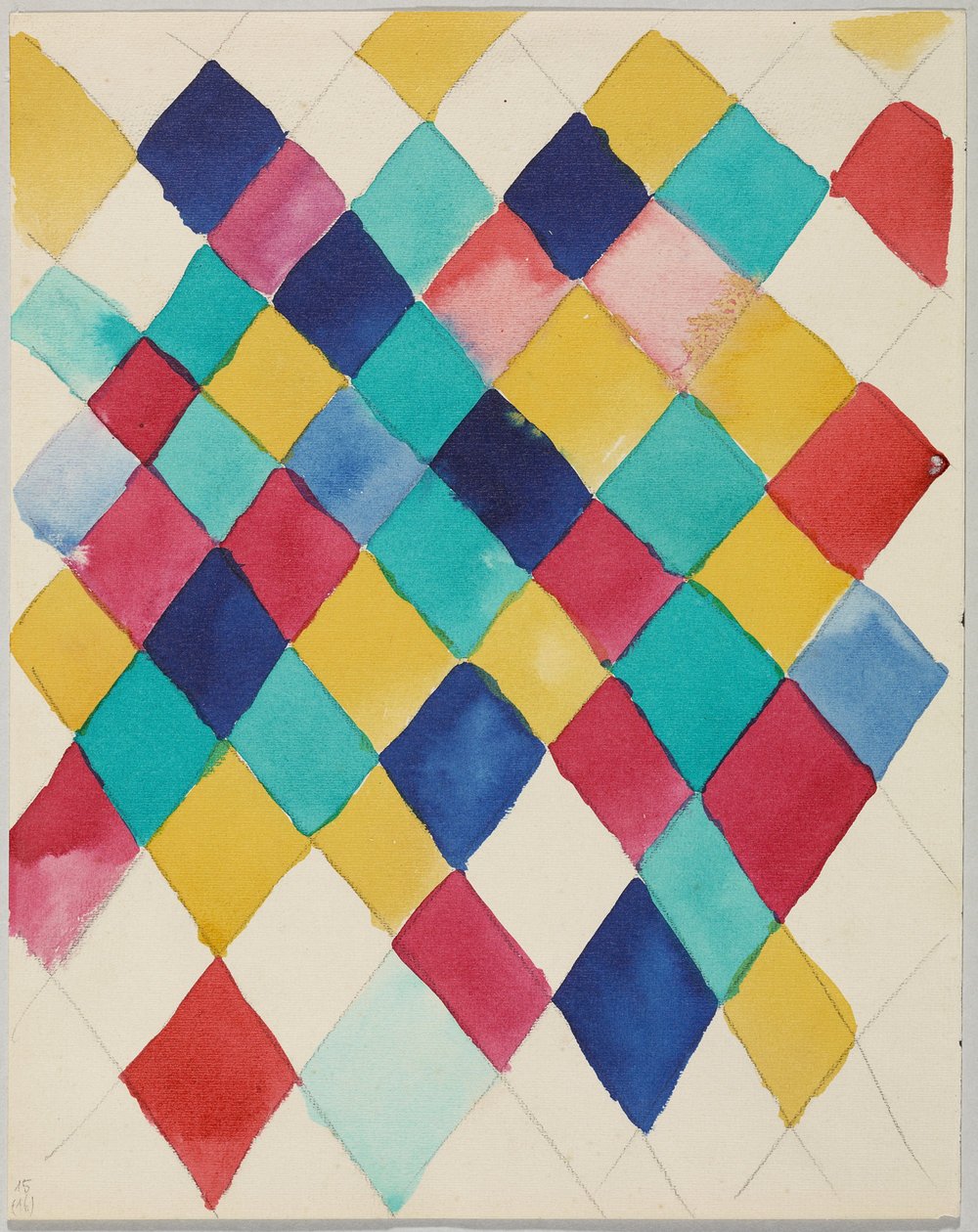 Färgstudie med romber av Wassily Kandinsky