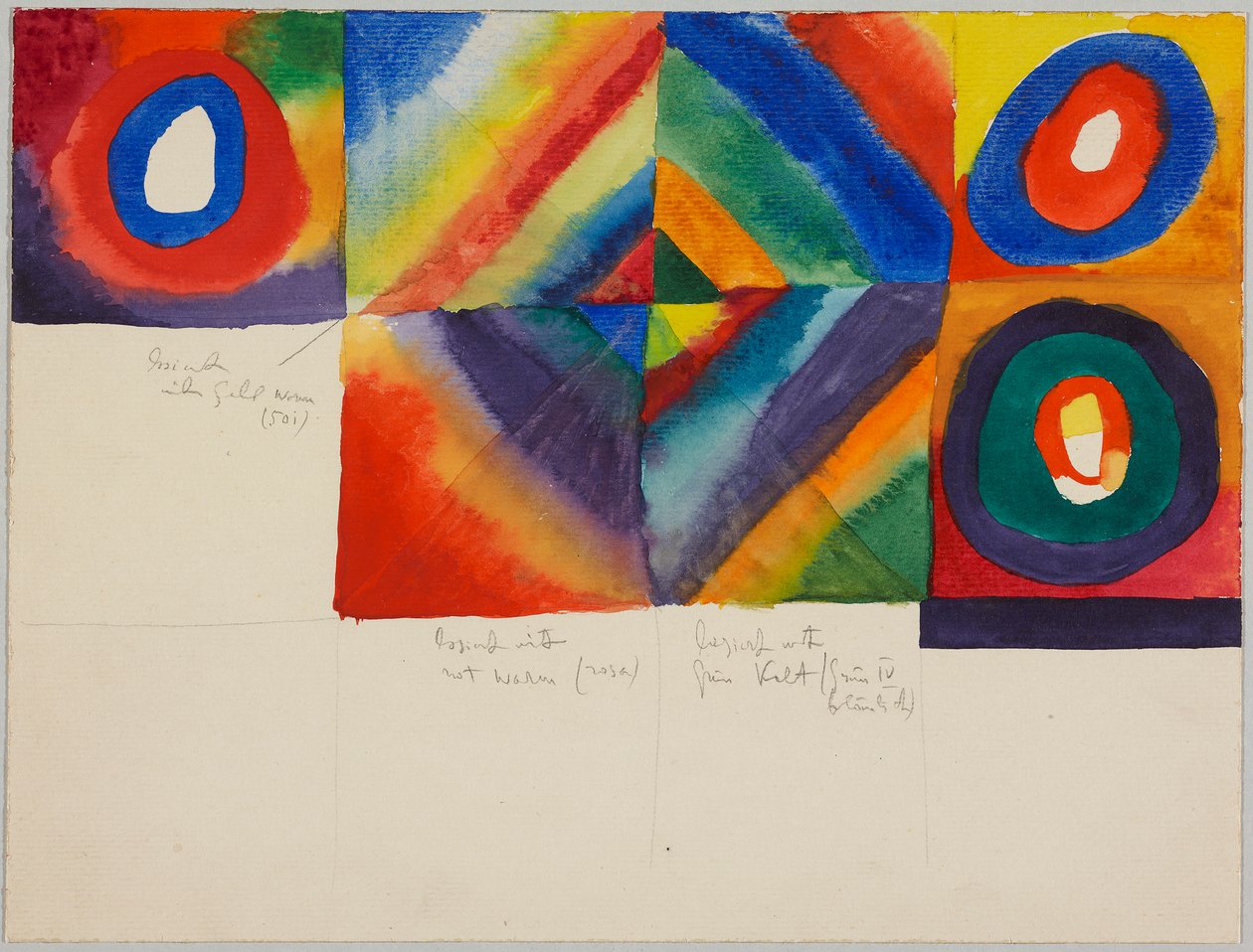 Färgstudier med uppgifter om måleriteknik av Wassily Kandinsky