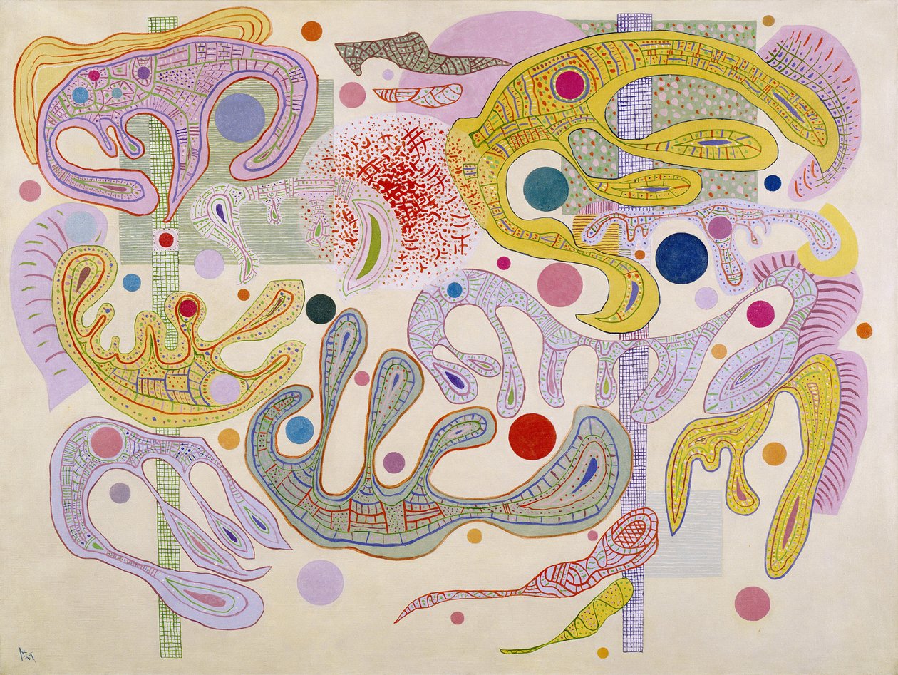 ""Snygga former"" Målning av Vassily Kandinsky (eller Wassily Kandinski eller Kandinskij av Wassily Kandinsky
