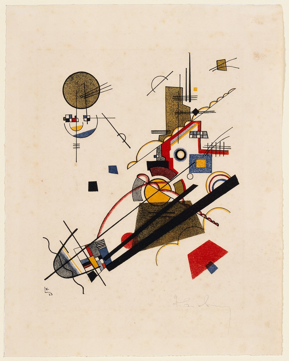 Glad uppstigning (ur: Statliga Bauhauss mästarmapp, blad 2) av Wassily Kandinsky