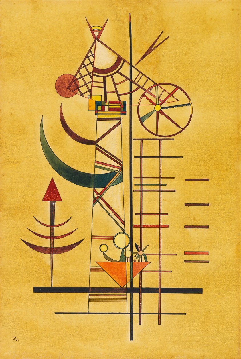 Böjda spetsar, 1927. av Wassily Kandinsky