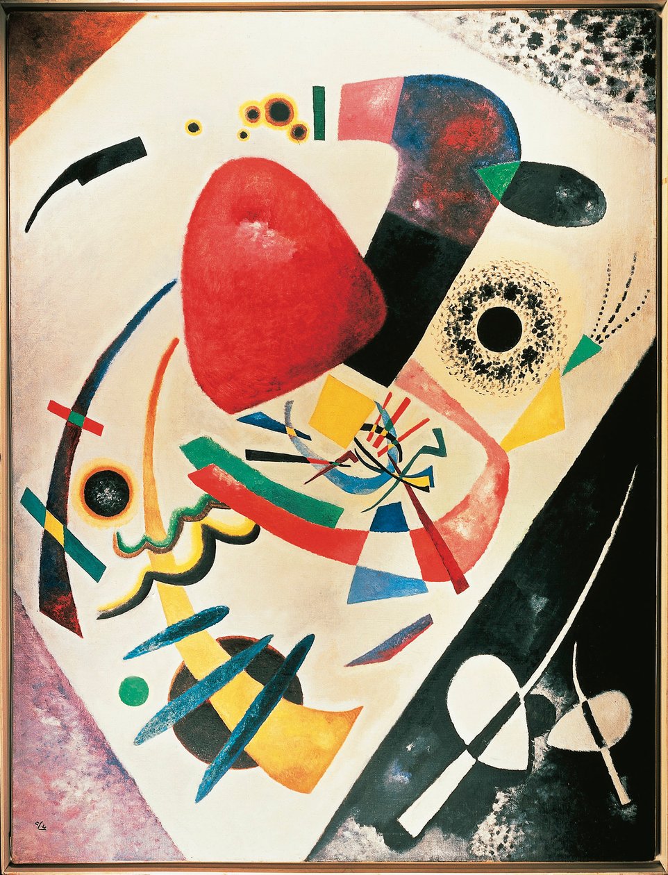 Tyskland, München, Röd fläck av Wassily Kandinsky