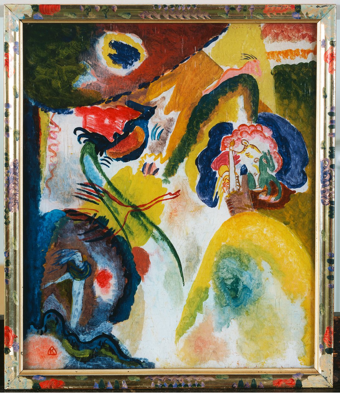 Glasmålning med svan av Wassily Kandinsky