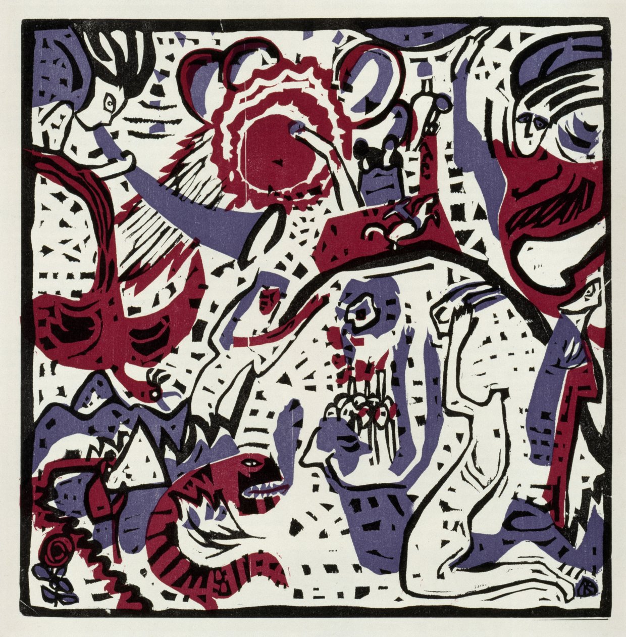 Den stora uppståndelsen (Nytryck i ”Derrière le Miroir”, 42, 1051) av Wassily Kandinsky