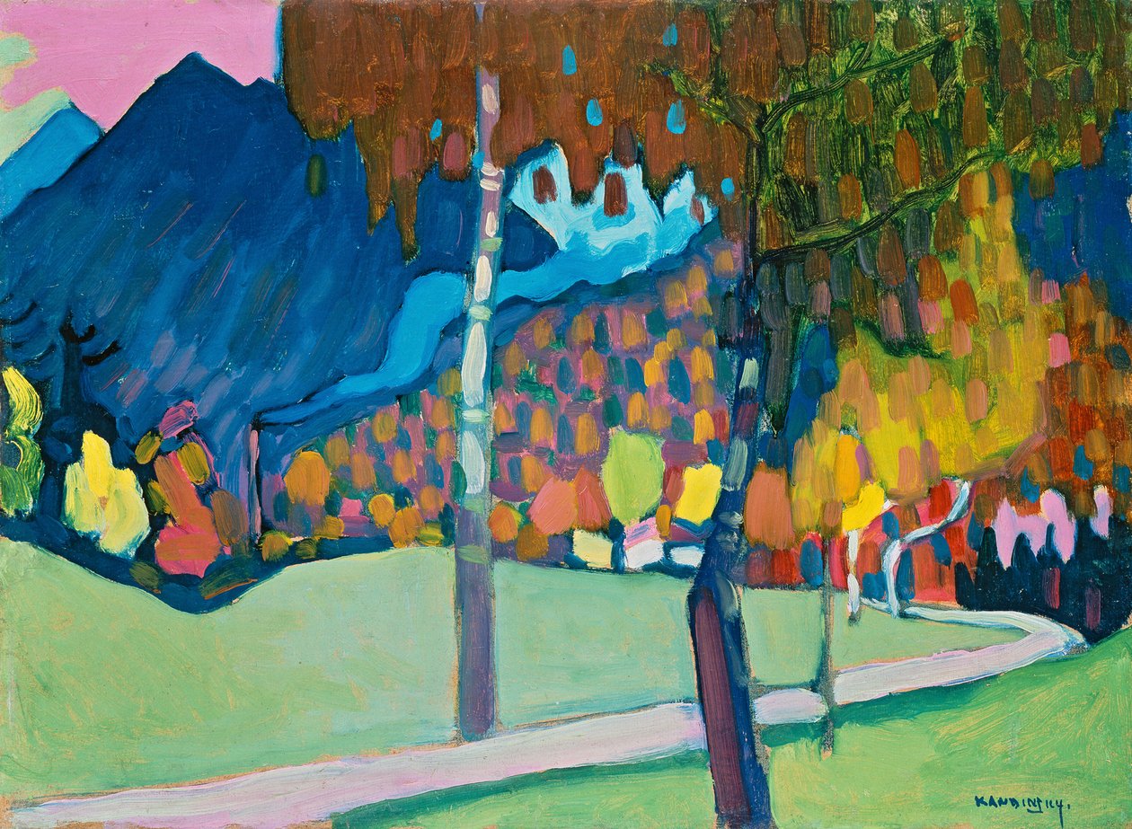 Höststudie, troligen från Oberau av Wassily Kandinsky