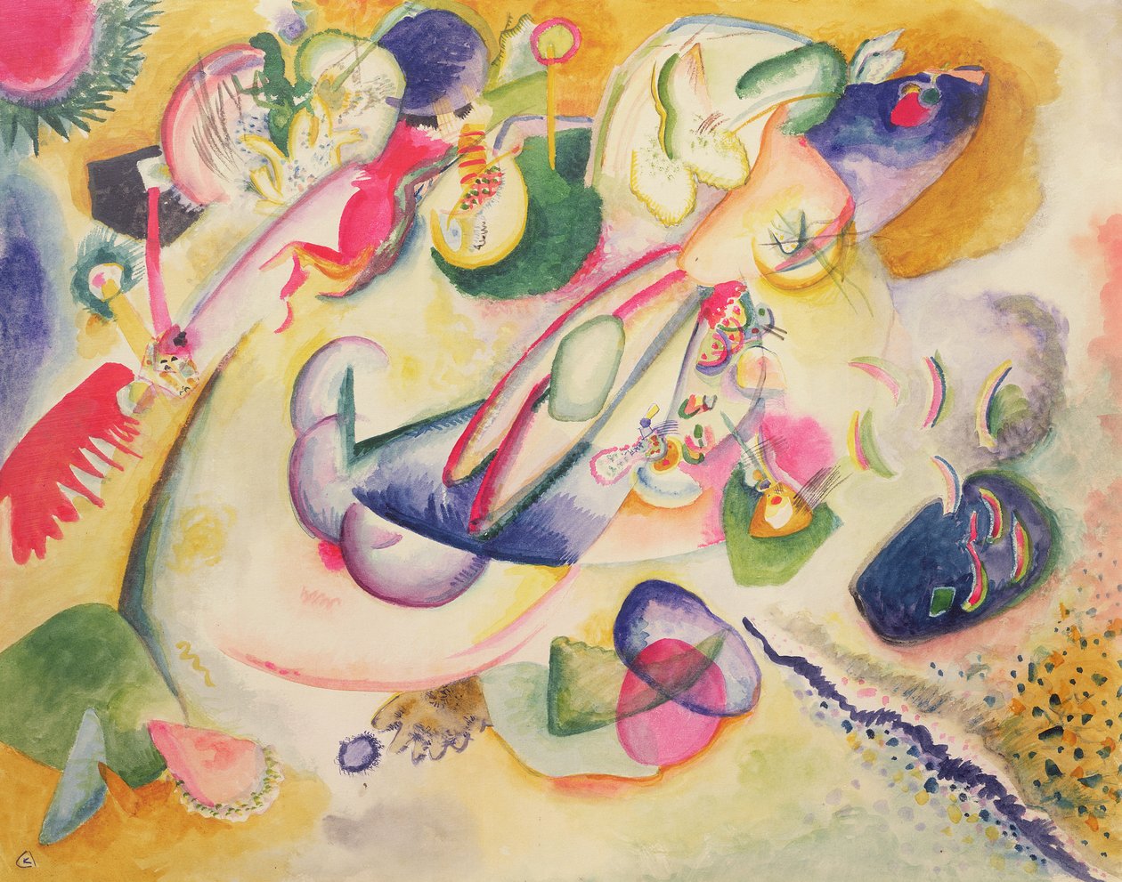 Improvisation, c.1914 (wc & penna på papper) av Wassily Kandinsky