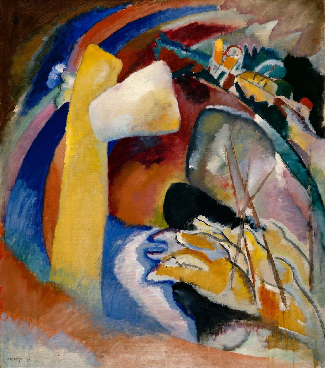 Kandinsky - Studie till målning med vit form, 1913 av Wassily Kandinsky
