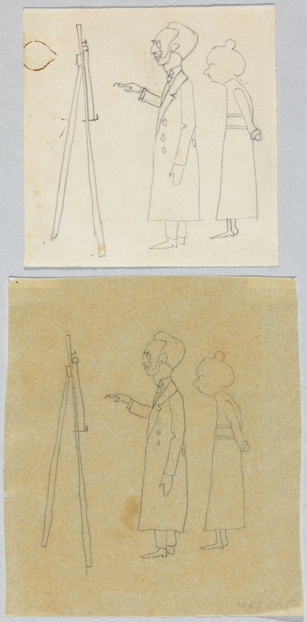 Kandinsky och Münter framför staffliet av Wassily Kandinsky