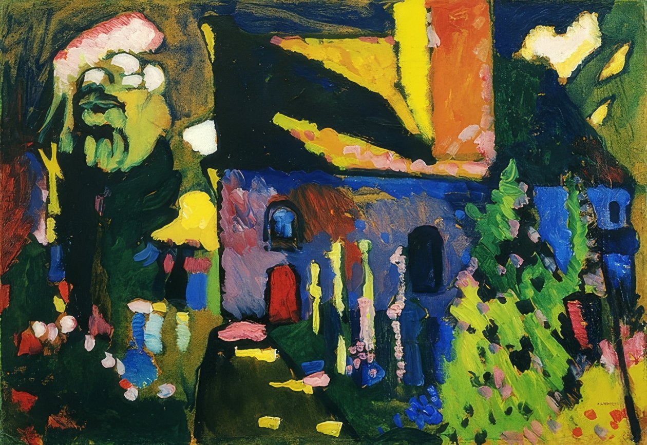 Kyrka i Murnau. 1909 av Wassily Kandinsky
