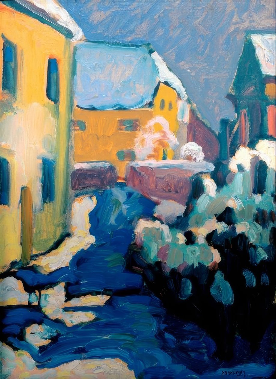 Kochel - kyrkogård och prästgård av Wassily Kandinsky