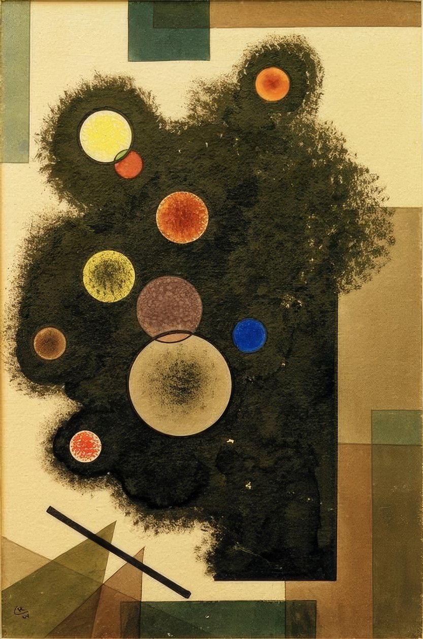 Cirklar i svart av Wassily Kandinsky