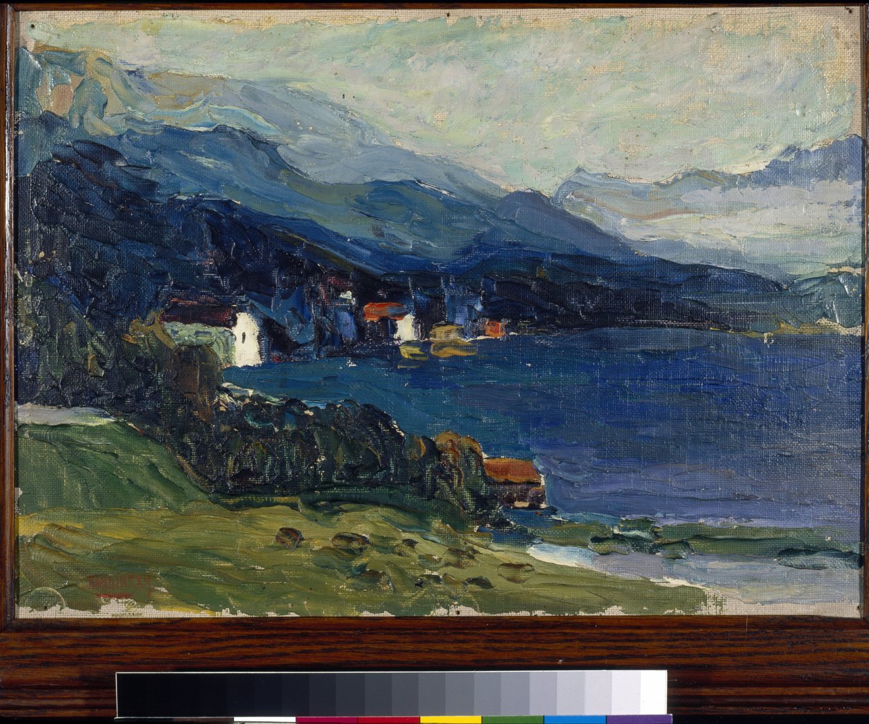 ""Lake Kochel"" målning av Vassily Kandinsky (eller Wassily Kandinsky eller Kandinskyj av Wassily Kandinsky
