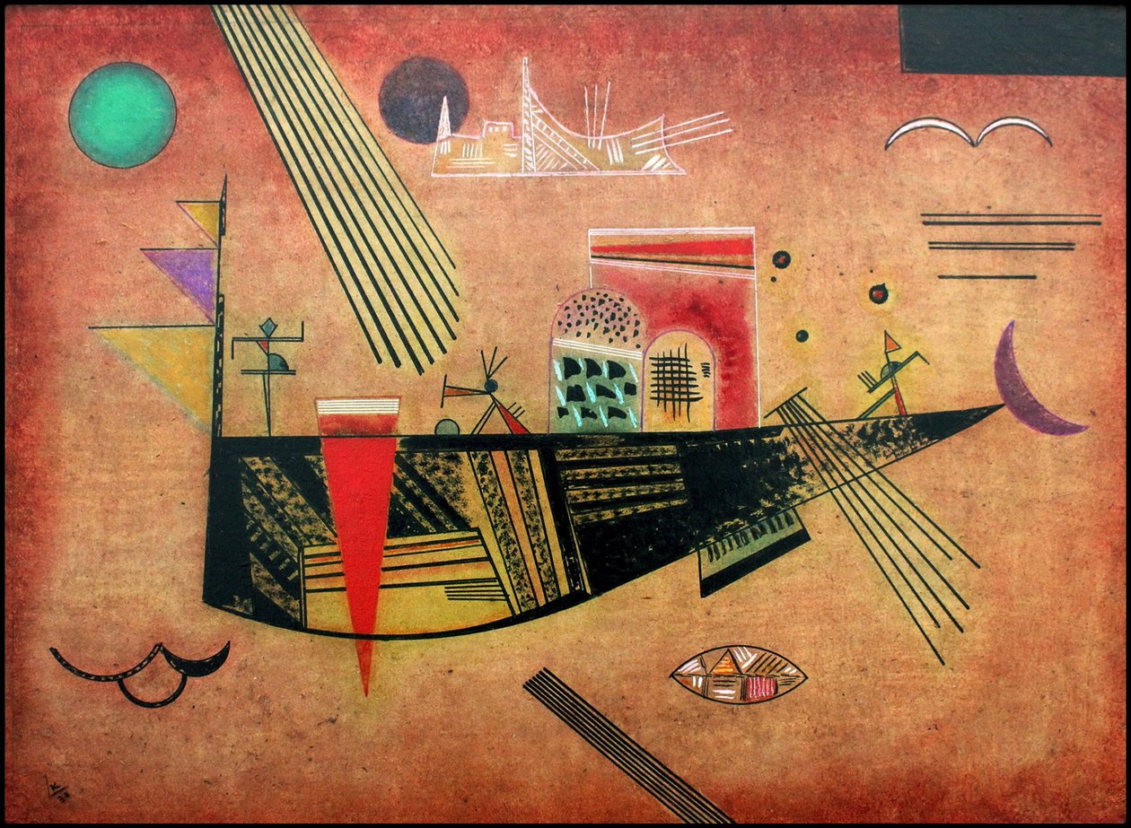 ""Launisch"" (nycker) Målning av Vassily Kandinsky (eller Wassily Kandinski eller Kandinskij av Wassily Kandinsky