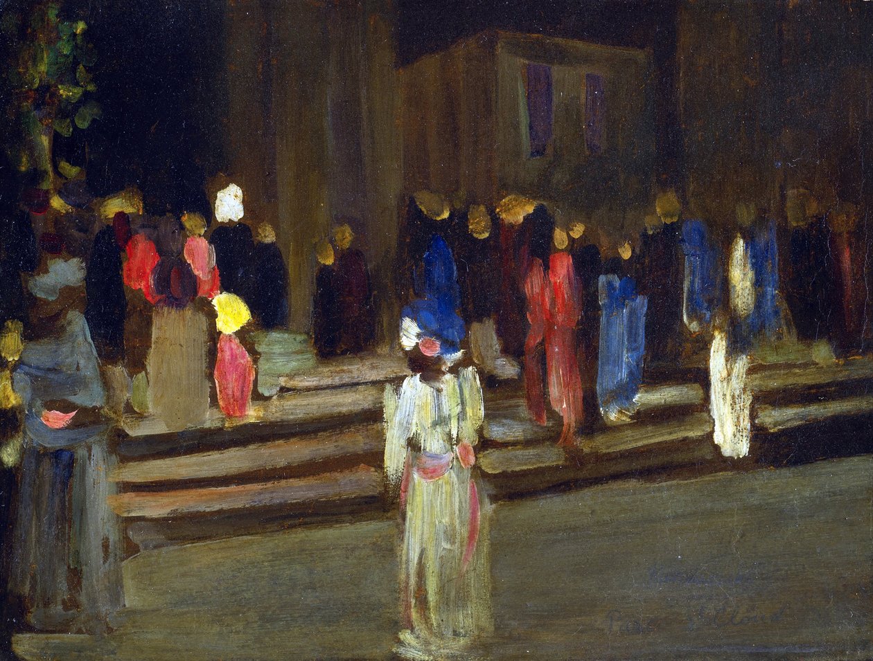 ""Le parc de saint Cloud, entree"" (Park of Saint-Cloud, Entré) Målning av Wassily Kandinsky (eller Wassily Kandinski eller Kandinskij av Wassily Kandinsky