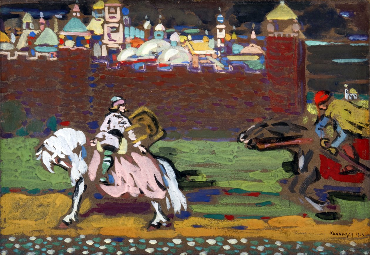 ""Korsen"" Målning av Vassily Kandinsky (eller Wassily Kandinski eller Kandinskij av Wassily Kandinsky