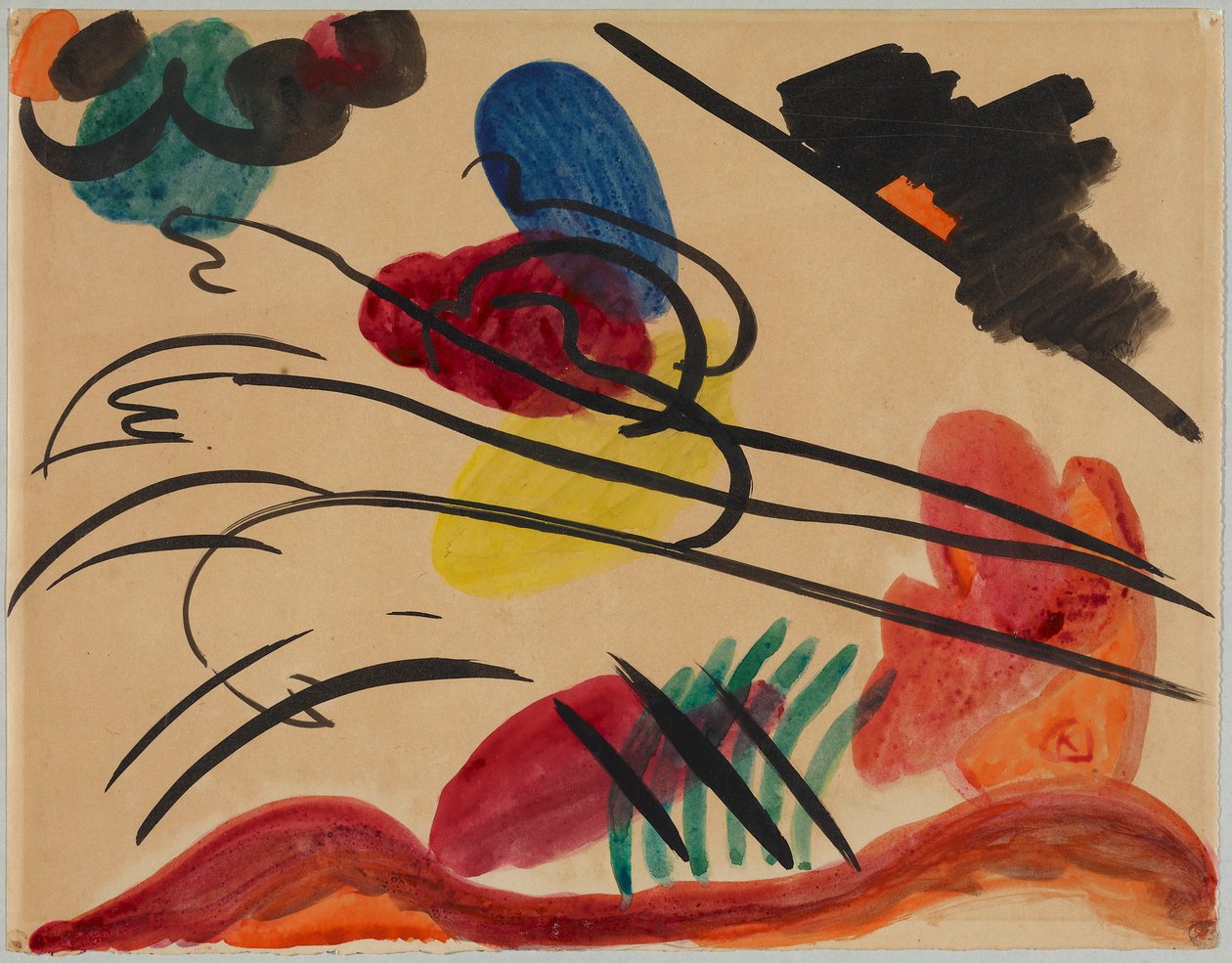 Med tre ryttare av Wassily Kandinsky