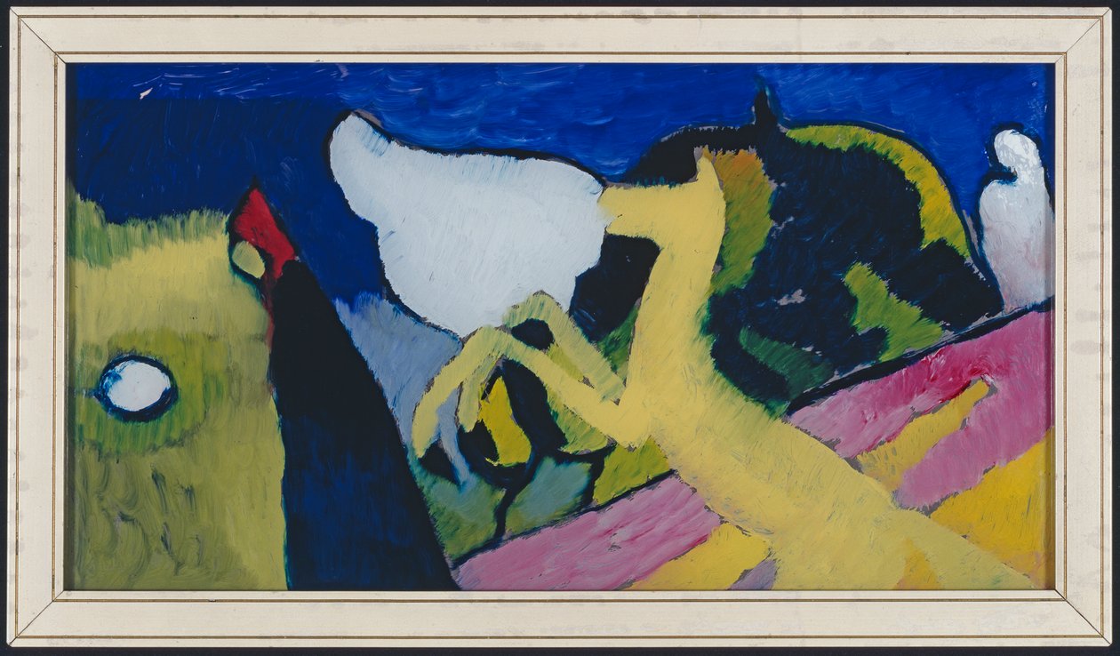 Med en gul häst av Wassily Kandinsky