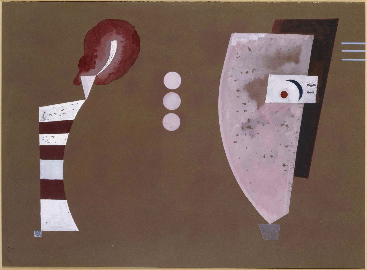 ""Mitten Kreise"" (cirkelns mitt) - målning av Vassily Kandinsky (eller Wassily Kandinski eller Kandinskij av Wassily Kandinsky