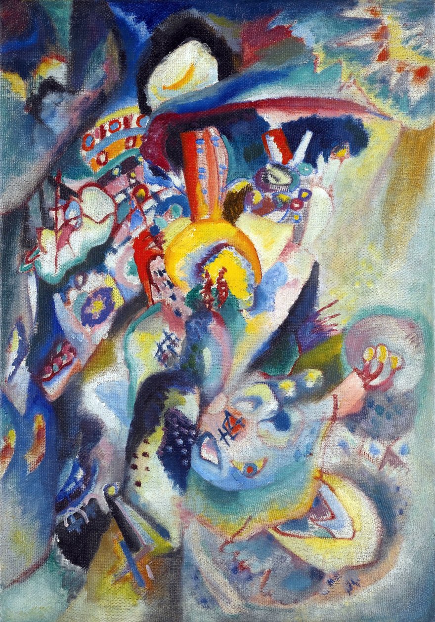 ""Moskva II"" Målning av Vassily Kandinsky (eller Wassily Kandinsky eller Kandinskyj av Wassily Kandinsky