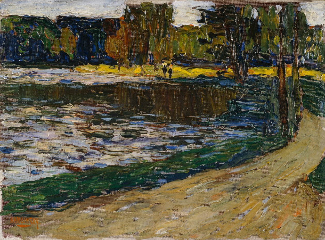 München - Engelska trädgården av Wassily Kandinsky