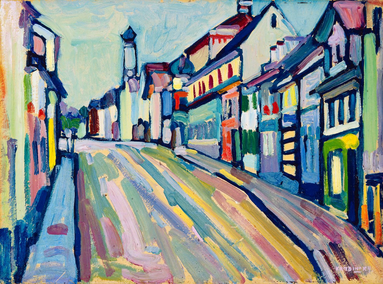 Murnau - Lower Market Street; Murnau - Untermarkt av Wassily Kandinsky