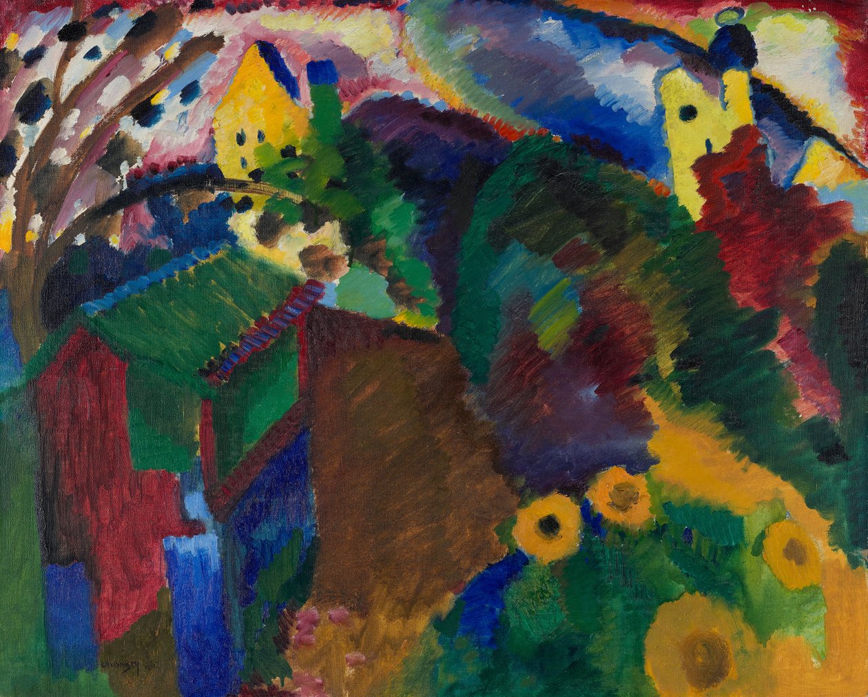 Murnau - Trädgård av Wassily Kandinsky