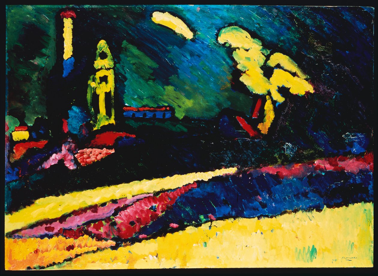 Murnau, Landskap med kyrka I av Wassily Kandinsky