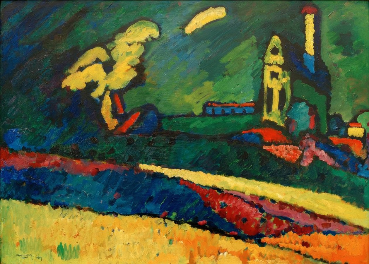 Murnau - Landskap med kyrka I. av Wassily Kandinsky