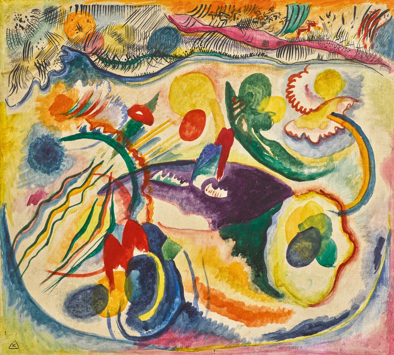 På temat den sista domen, 1913. av Wassily Kandinsky