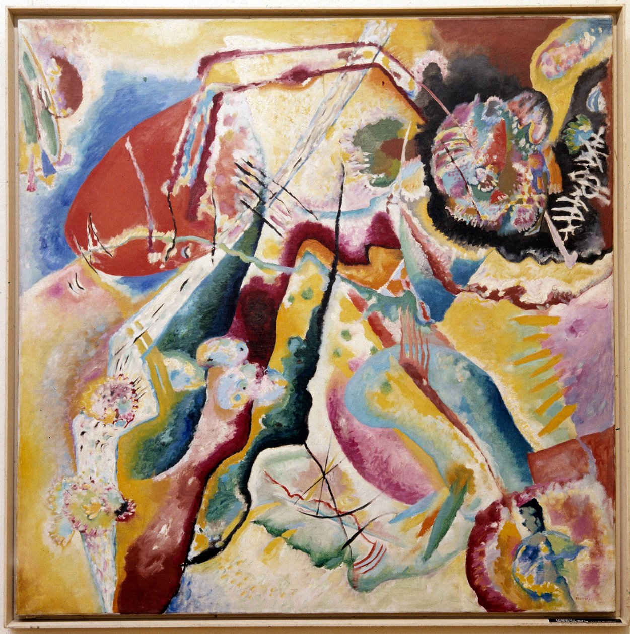Målning med röd fläck, 1914 av Wassily Kandinsky