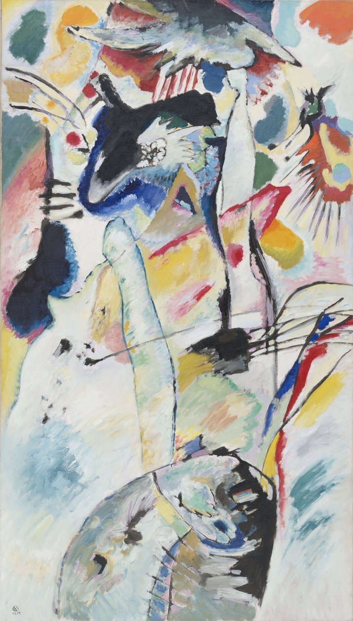 Panel för Edwin R Campbell N 3 - Målning av Vassily Kandinsky (eller Wassily Kandinsky eller Kandinsky av Wassily Kandinsky
